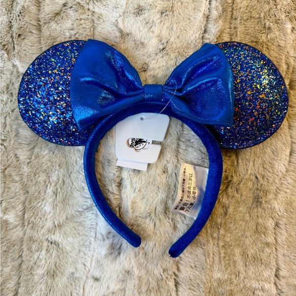 NWT *Discontinued* Disney Wishes Come True Blue Make a Wish Minnie Ear Headband - Picture 2 of 3
